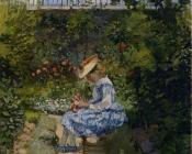 卡米耶毕沙罗 - Jeanne in the Garden, Pontoise